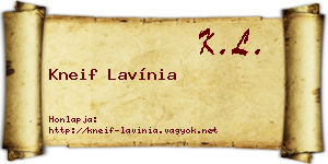 Kneif Lavínia névjegykártya